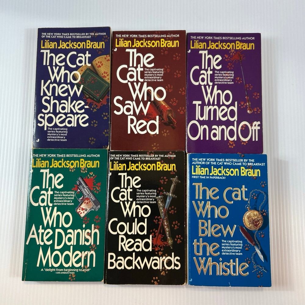 The Cat Who Lot PB Books by Lilian Jackson Braun Cozy Mystery humor YA Adult